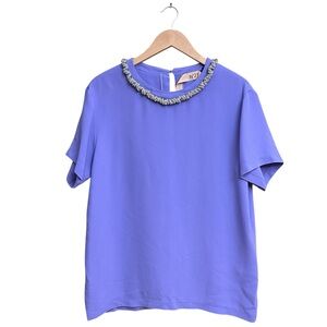 No. 21 Embellished Glass Rope Purple Top